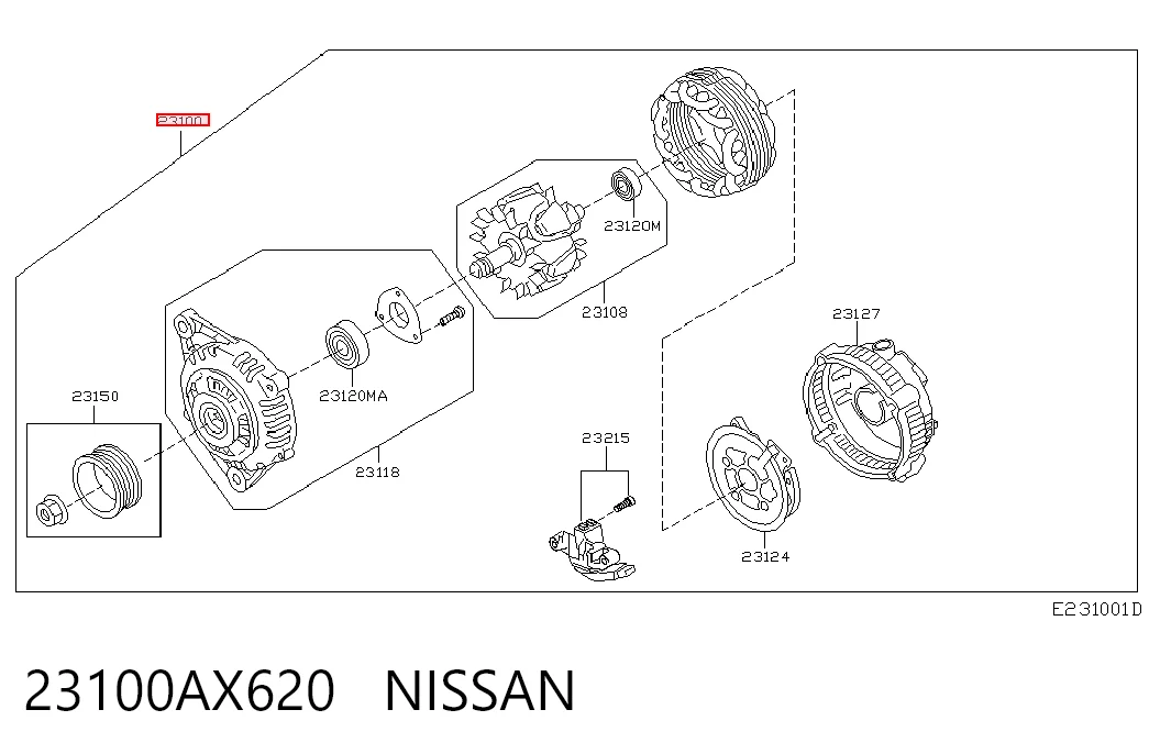 23100AX62A VAG Alternator