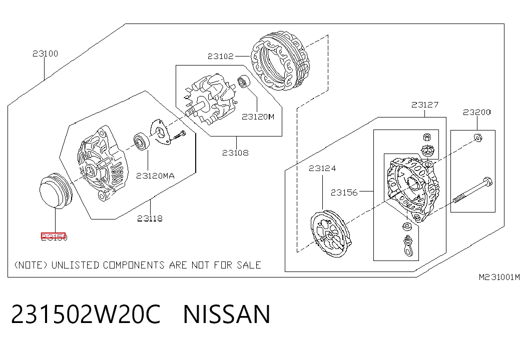 Koło pasowe alternatora do Nissan Patrol  Y61