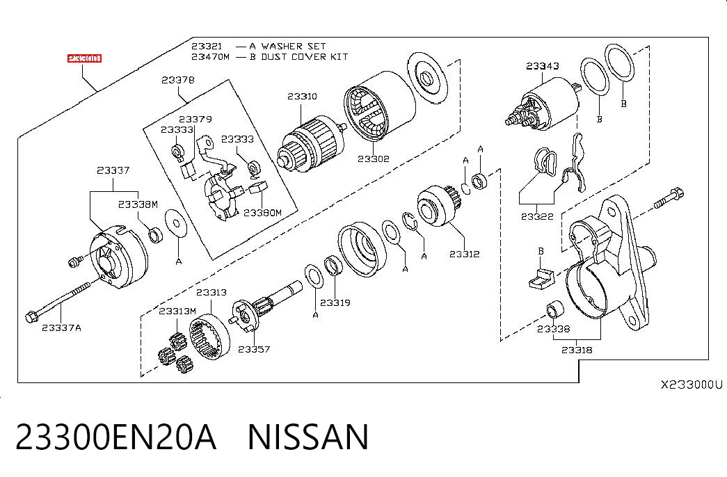 23300EN20A Nissan/Infiniti Rozrusznik