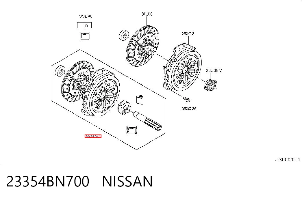 Zestaw sprzęgła (3 części) Nissan Almera II