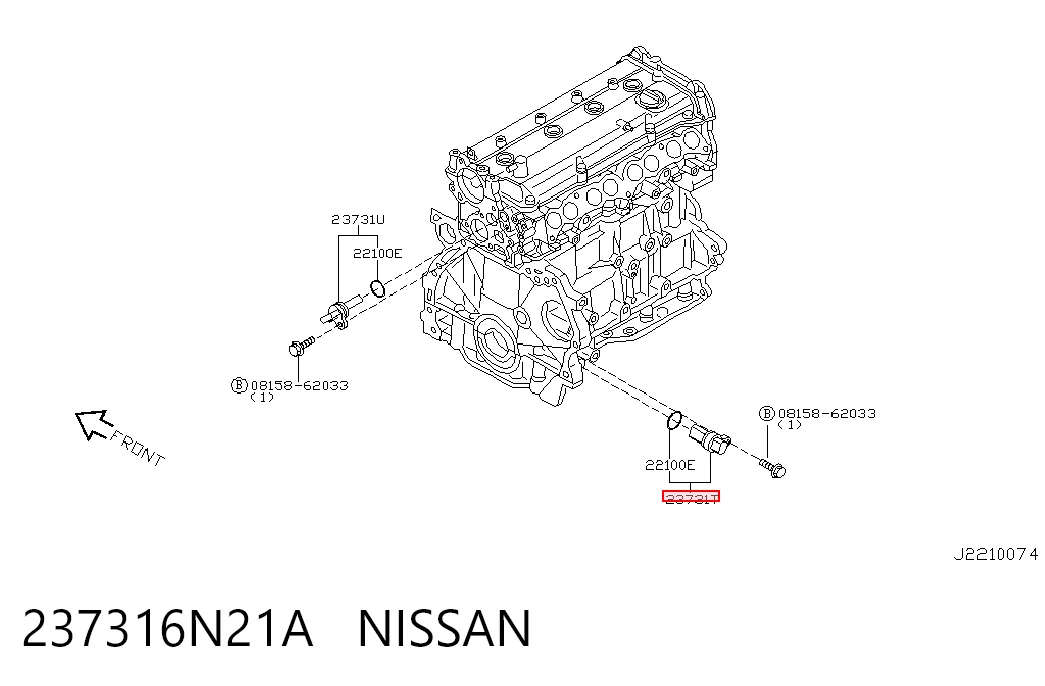 237316N21A Nissan/Infiniti Czujnik położenia wału korbowego