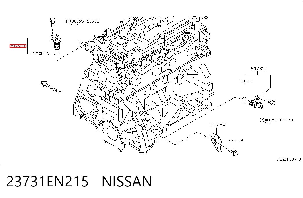  Czujnik położenia wałka rozrządu Nissan Tiida 