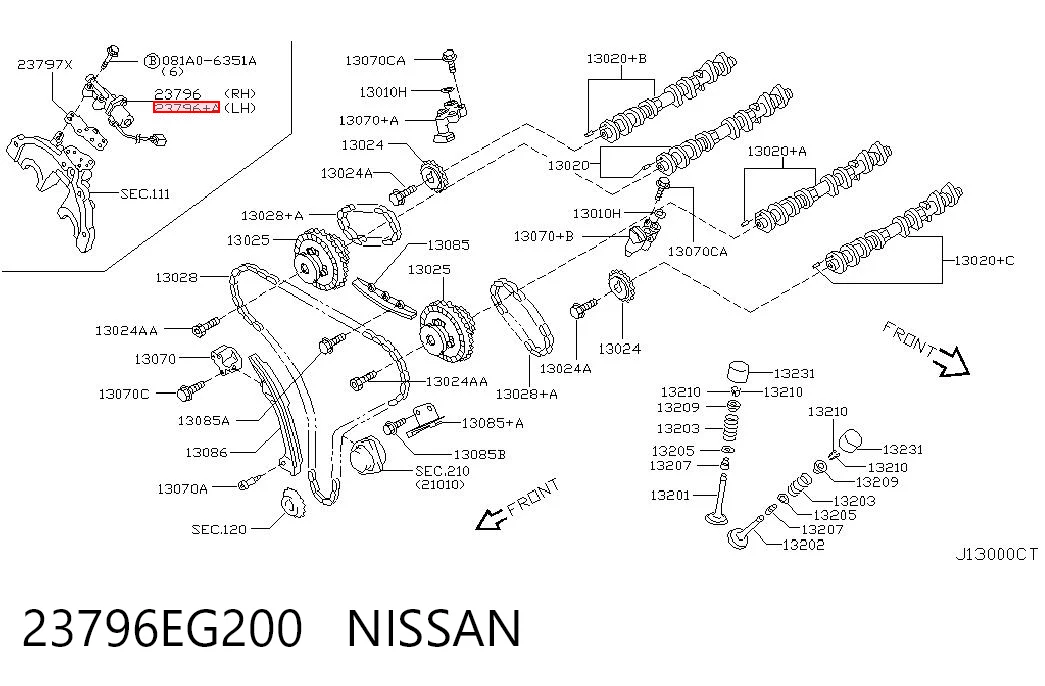 23796EG200 Nissan/Infiniti Zawór elektromagnetyczny faz rozrządu