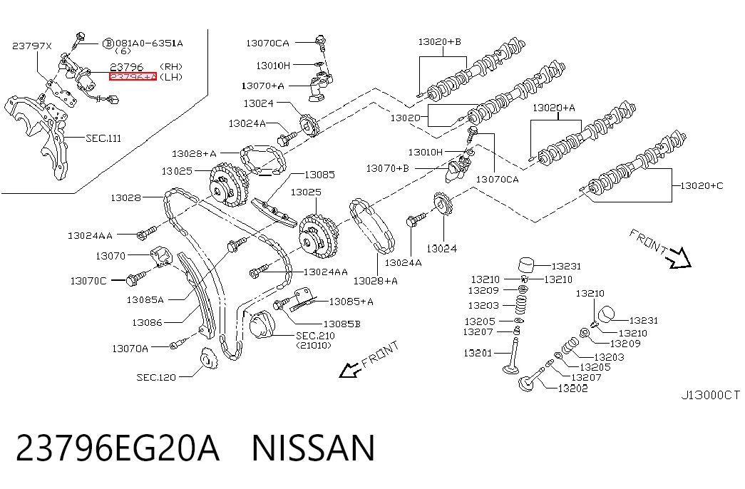 Zawór elektromagnetyczny faz rozrządu do Infiniti FX  S50