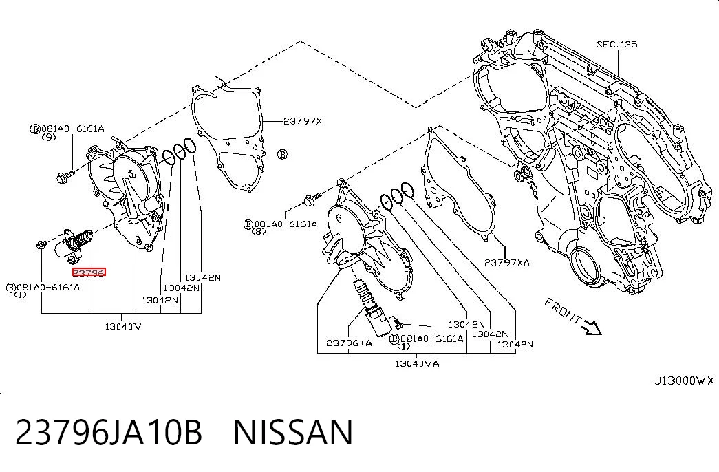 23796JA10B Nissan/Infiniti Zawór elektromagnetyczny faz rozrządu
