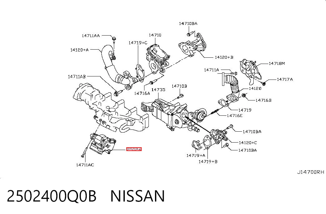 Przepustnica, komplet do Nissan Navara NP300 IV D23, D23T