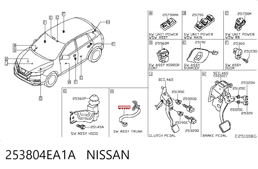253804EA1A Nissan/Infiniti