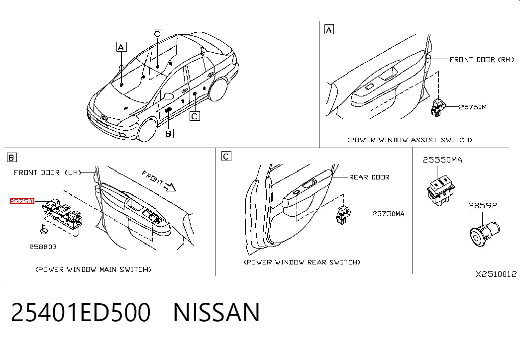 25401ED500 Nissan/Infiniti