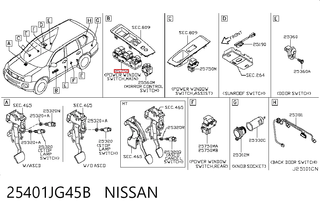 25401JG45B Nissan/Infiniti