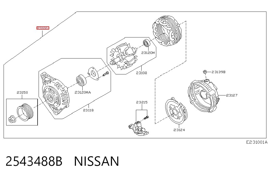 Alternator 23100AX62A VAG