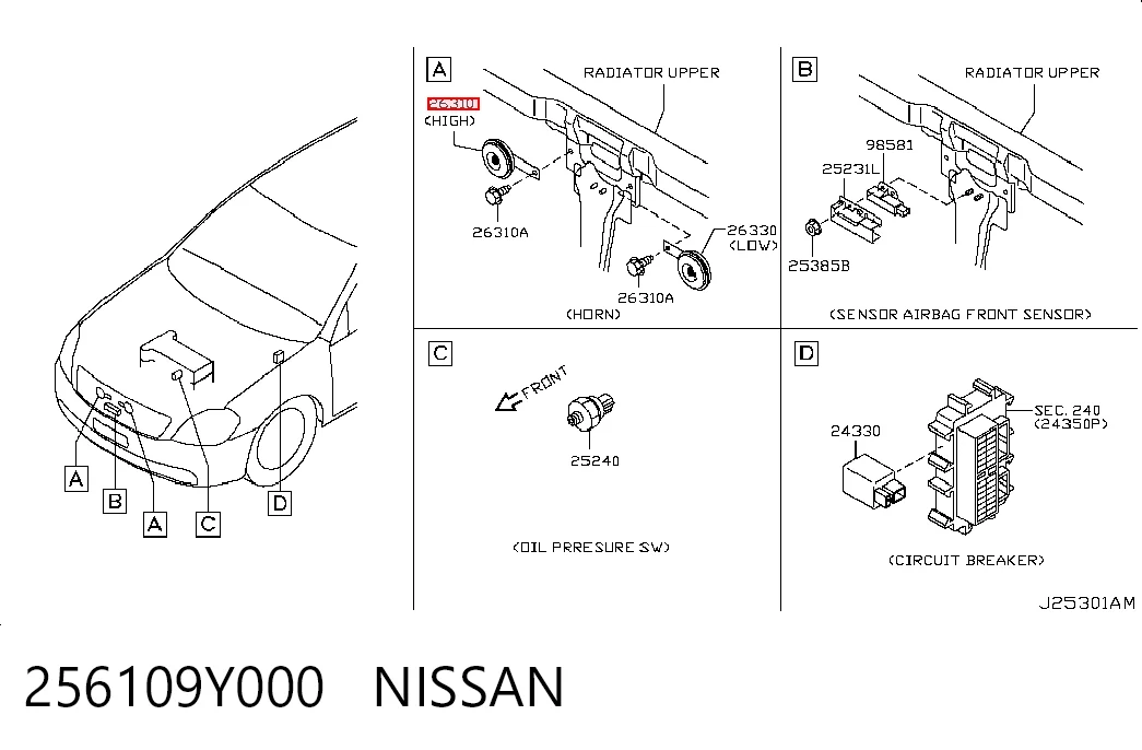 Kupić Sygnał dźwiękowy (klakson) Nissan Teana  J31 w dobrej cenie