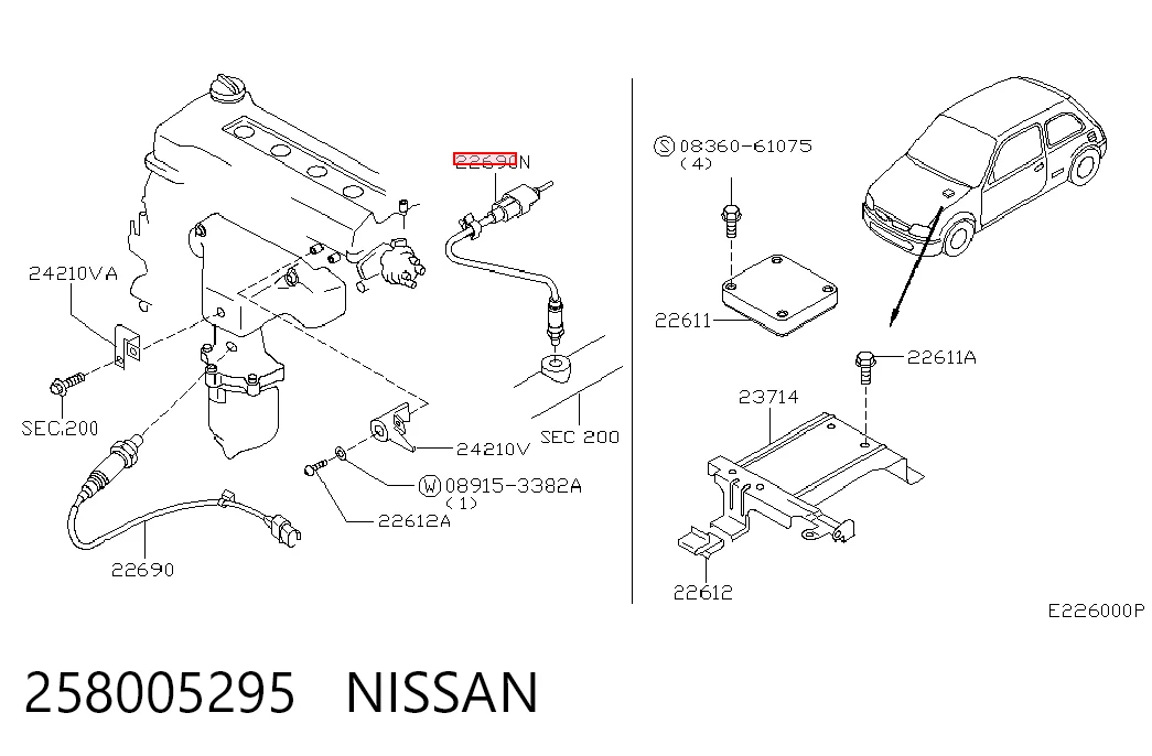 Sonda lambda, czujnik tlenu do Nissan Armada  TA60