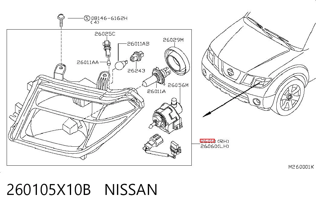 260105X10B Nissan/Infiniti