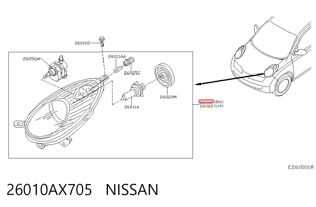 26010AX705 Nissan/Infiniti