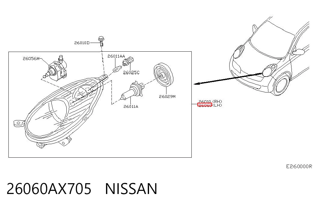 26060AX705 Nissan/Infiniti