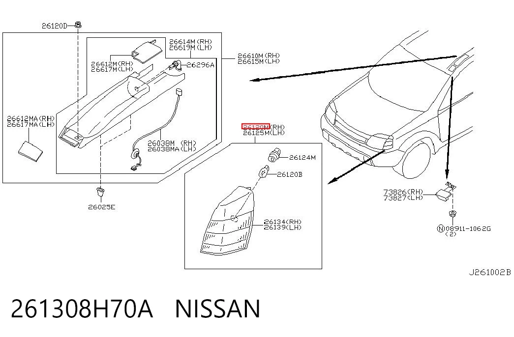 Kierunkowskaz prawy do Nissan X-Trail  T30