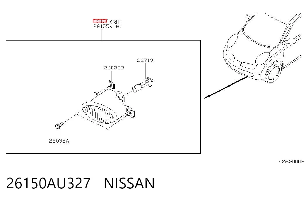 26150AU327 Nissan/Infiniti