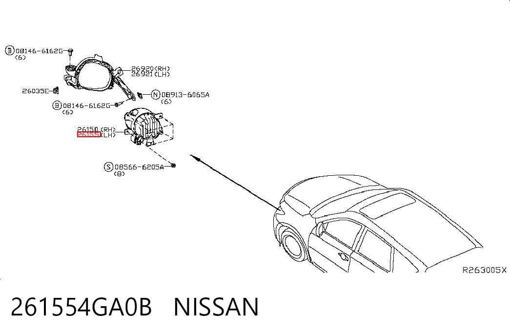 261554GA0B Nissan/Infiniti