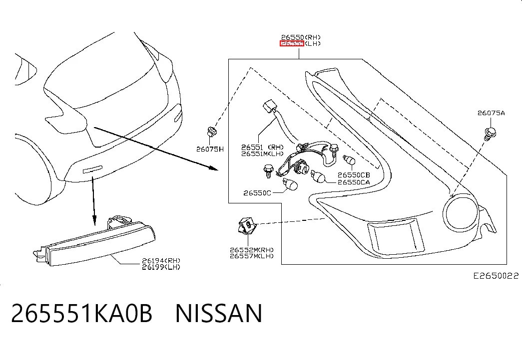 Lampa zespolona tylna lewa do Nissan JUKE NMUK F15E