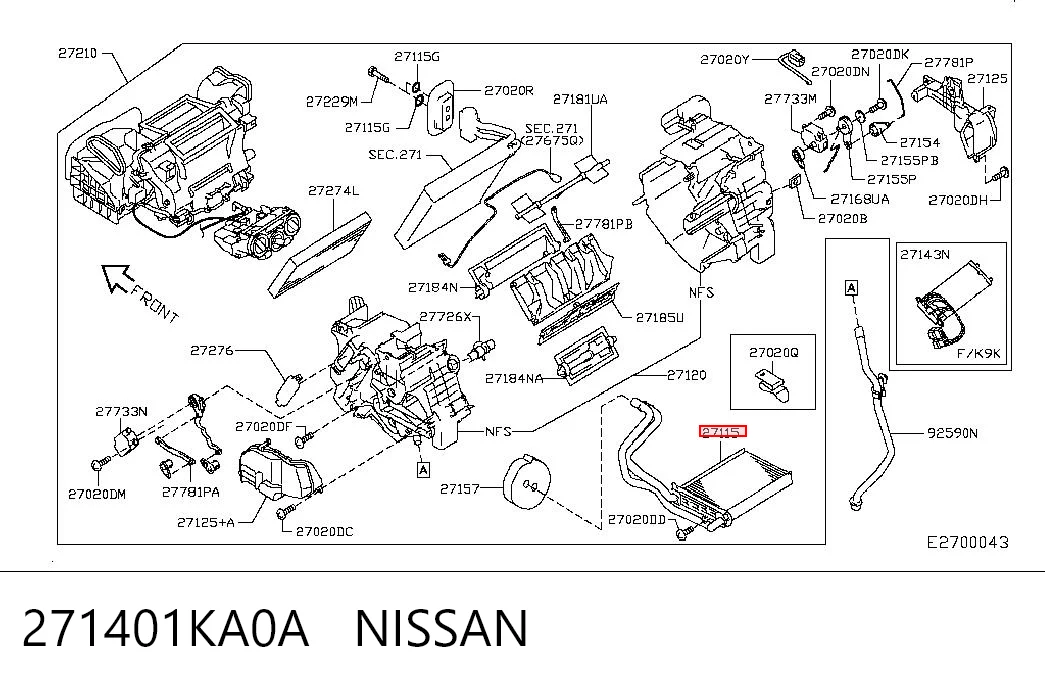 Chłodnica nagrzewnicy (ogrzewacza) Nissan JUKE NMUK hatchback (F15E) (2010 - 2019) cena, od 110,64 USD