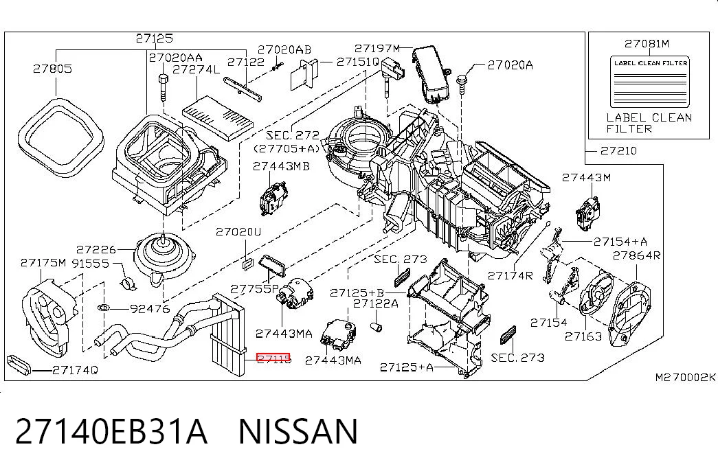 Chłodnica nagrzewnicy (ogrzewacza) Nissan Pathfinder SUV (R51M) (2005 - 2012) cena, od 160,39 USD