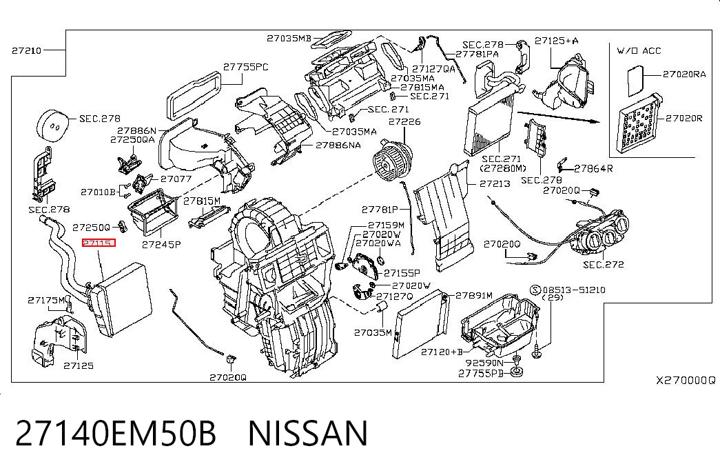 Kupić Chłodnica nagrzewnicy (ogrzewacza) Nissan Tiida C11X w dobrej cenie