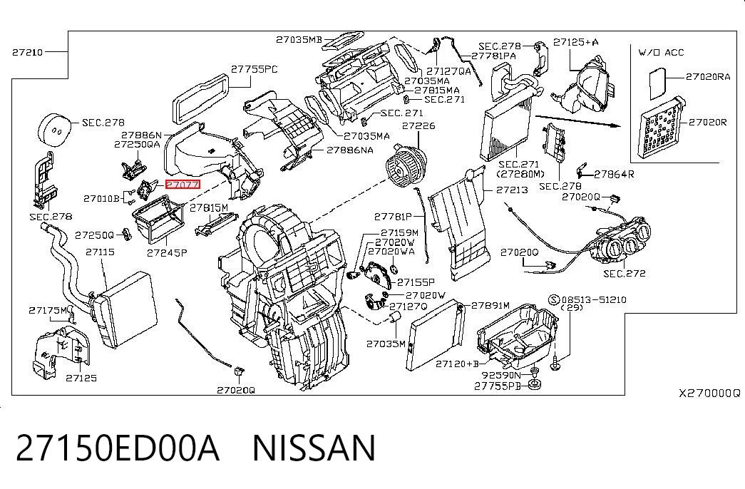 Do koszyka Rezystor wentylatora nagrzewnicy (ogrzewacza kabiny) Nissan Tiida  C11X