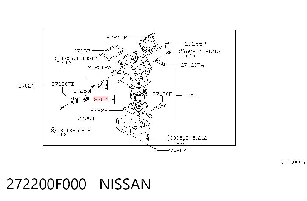 Silniczek wentylatora nagrzewnicy (ogrzewacza wnętrza) do Nissan Terrano II R20