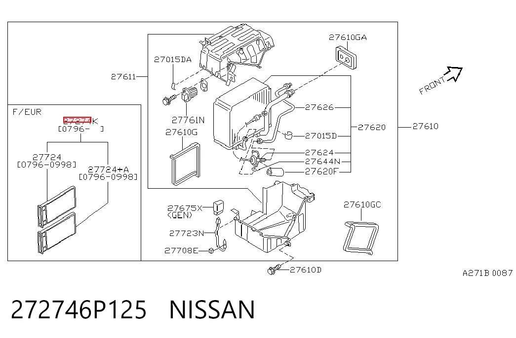 Filtr kabiny do Nissan Maxima A32