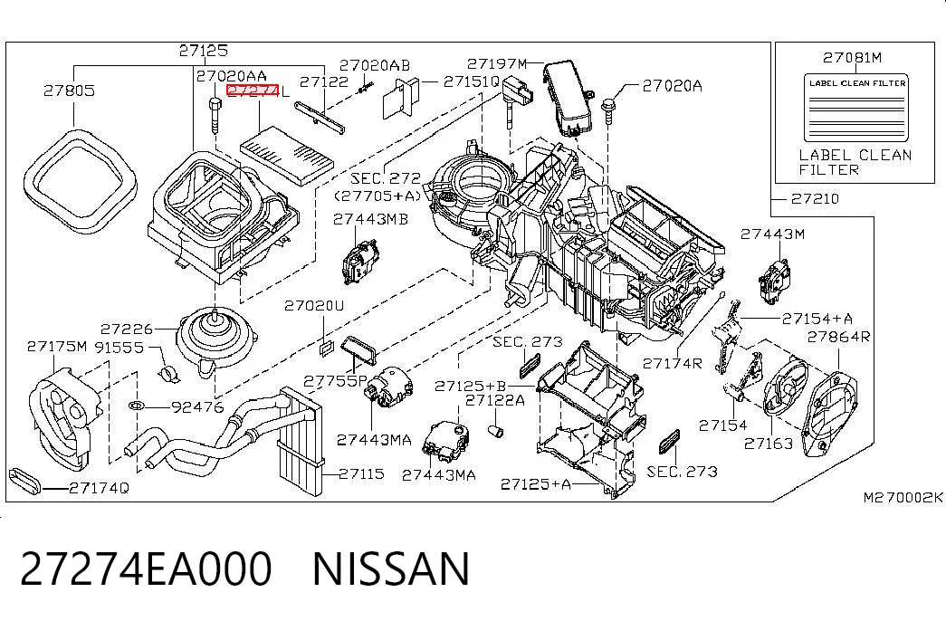 27274EA000 Nissan/Infiniti