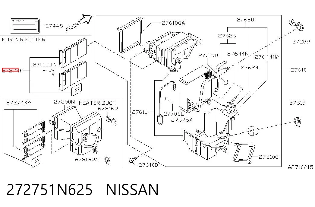  Filtr kabiny Nissan Almera 1