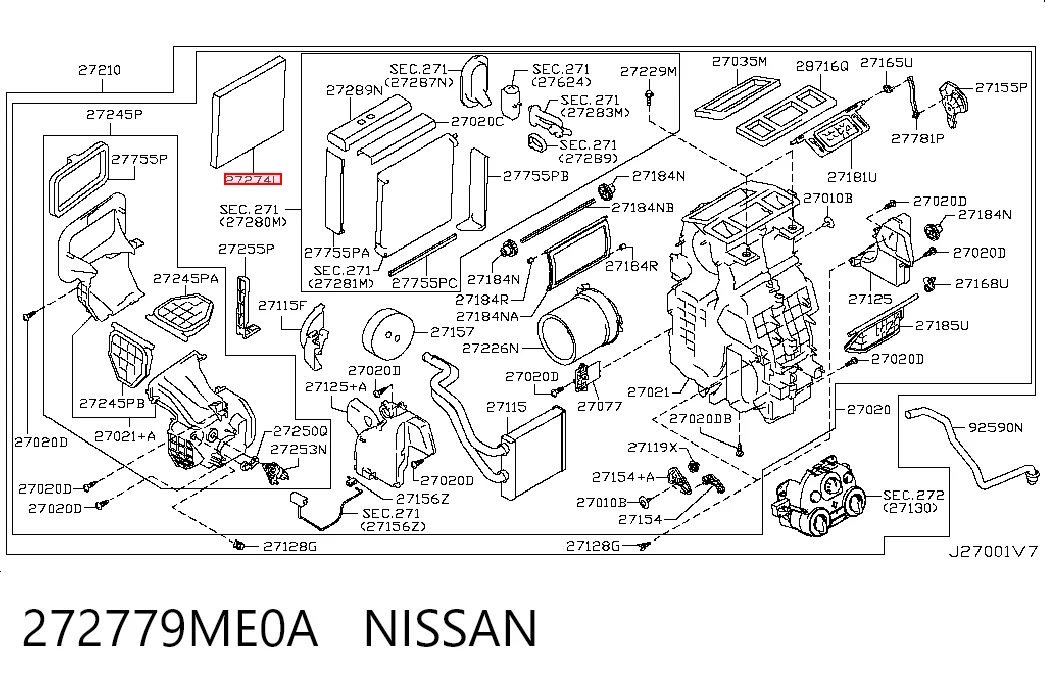 272779ME0A Nissan/Infiniti Filtr kabiny