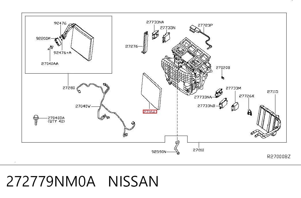 272779NM0A Nissan/Infiniti Filtr kabiny