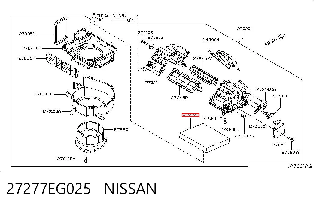 27277EG025 Nissan/Infiniti Filtr kabiny