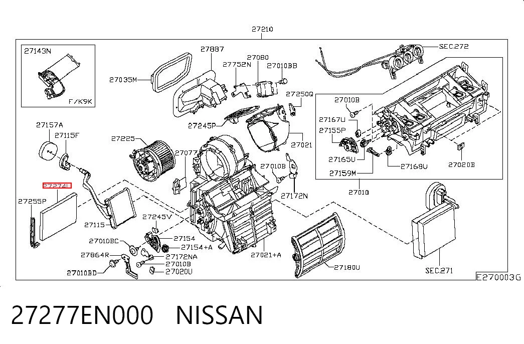 27277EN000 Nissan/Infiniti Filtr kabiny