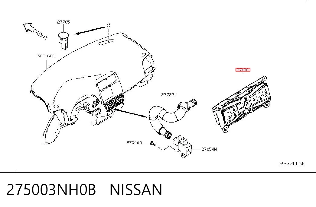 Sterownik trybów ogrzewania/klimatyzacji do Nissan LEAF I ZE0U