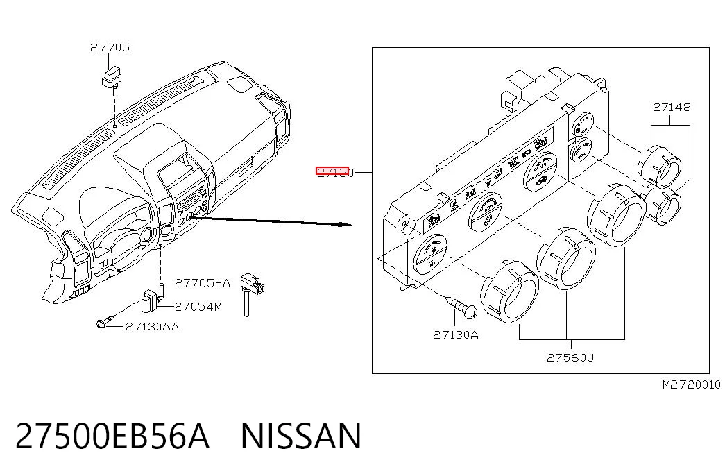 Sterownik trybów ogrzewania/klimatyzacji do Nissan Pathfinder  R51M