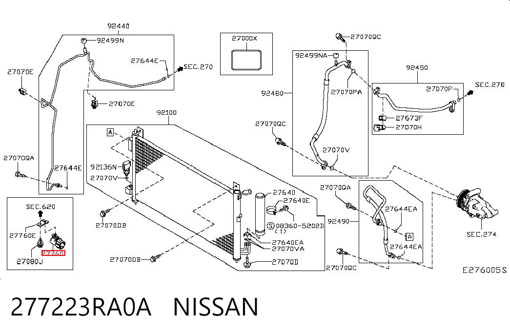 Czujnik temperatury zewnętrznej do Nissan Qashqai II J11
