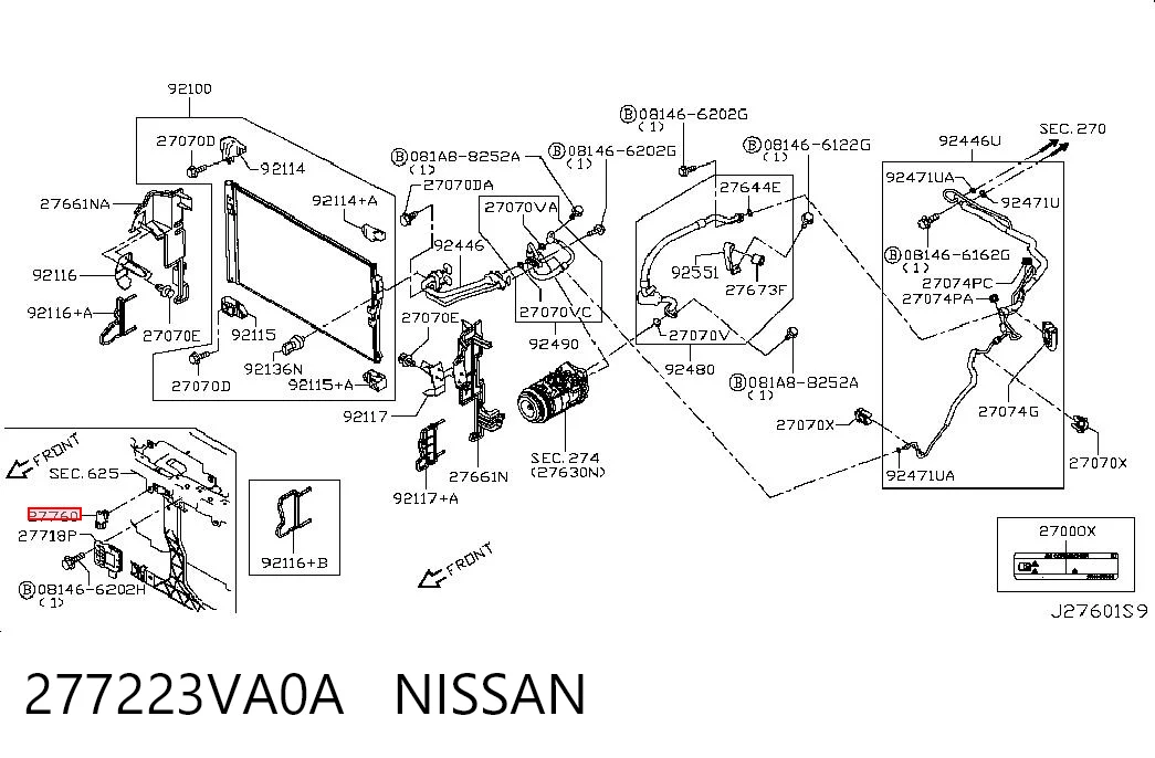 Do koszyka Czujnik temperatury zewnętrznej Nissan Qashqai II J11