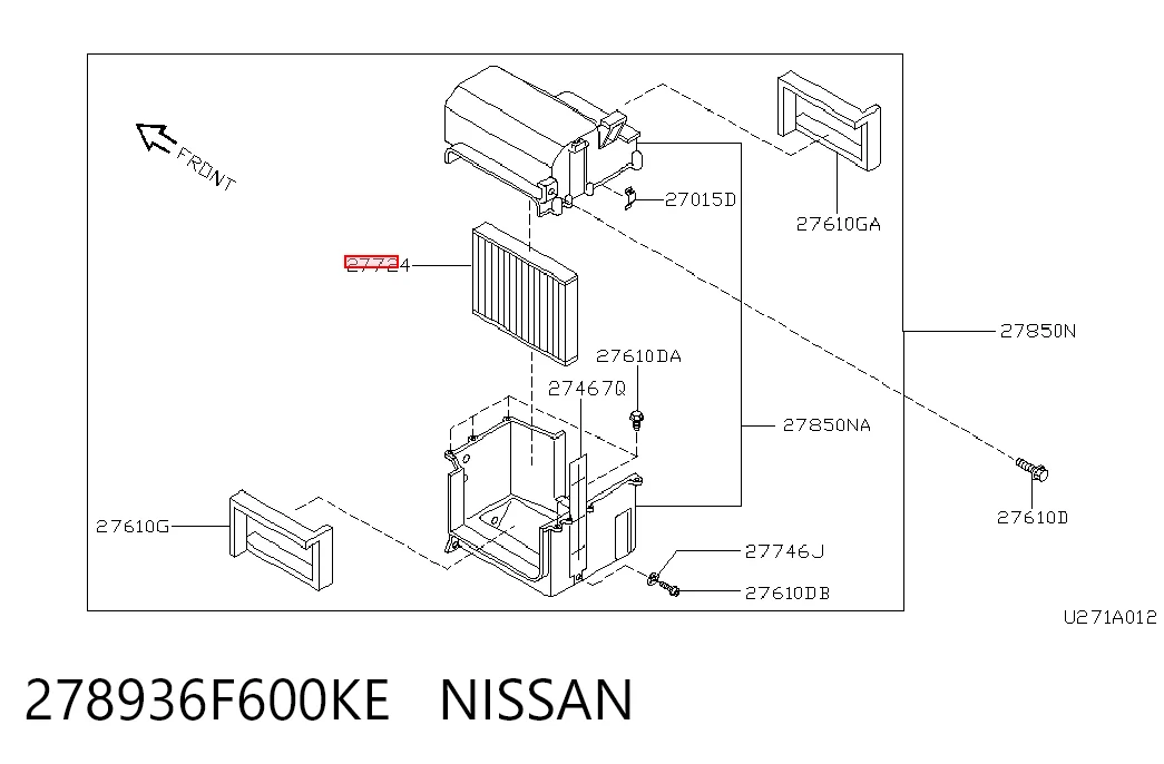 Do koszyka Filtr kabiny Nissan Micra  K10