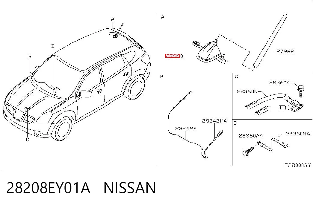 Kupić Antena Nissan Qashqai J10 w dobrej cenie