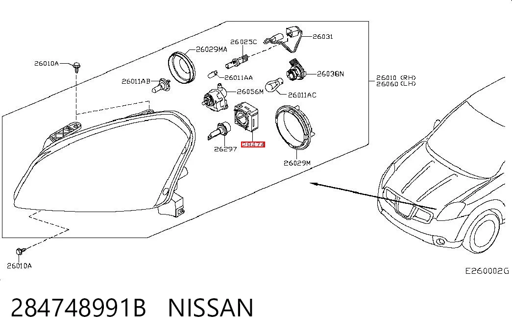 284748991B Nissan/Infiniti Ksenon, sterownik