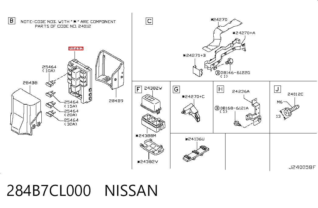 Skrzynka bezpieczników do Infiniti FX  S50