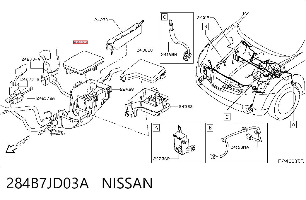 Skrzynka bezpieczników do Nissan Qashqai +2 I J10