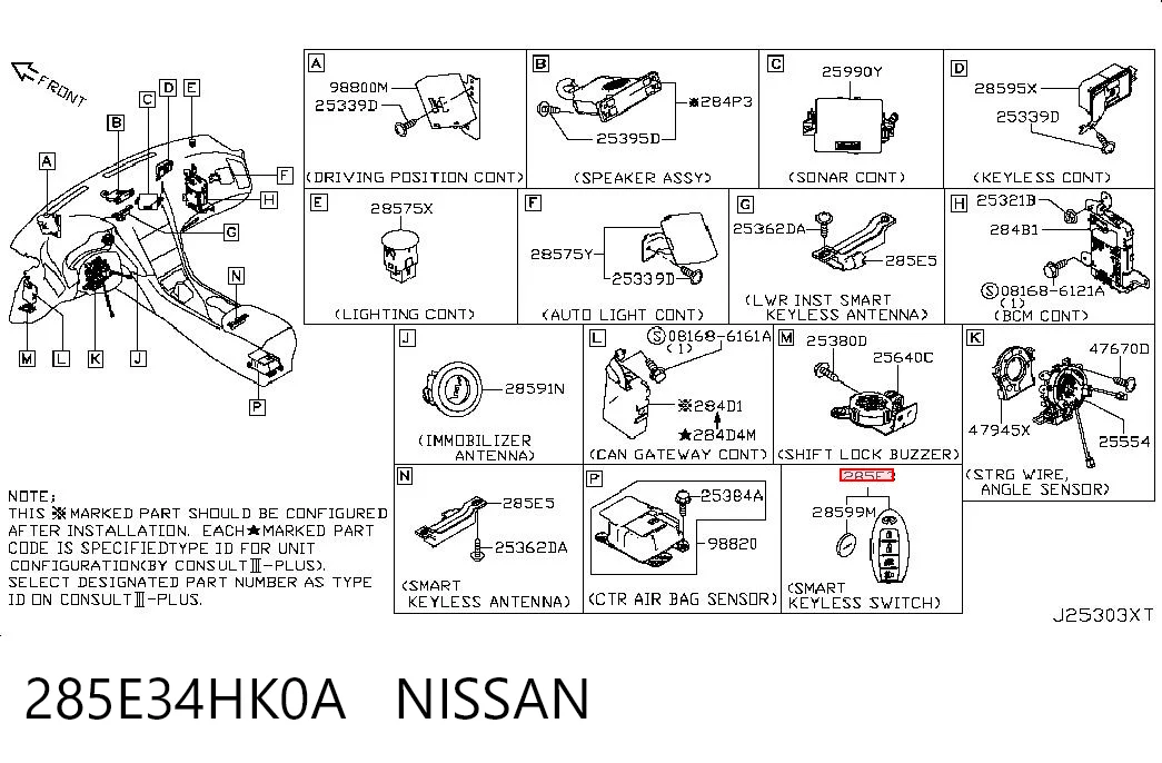 285E34HK0A Nissan/Infiniti Prefabrykat klucza