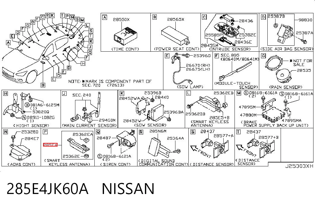 285E4JK60A Nissan/Infiniti Antena (pierścień) immobilizera