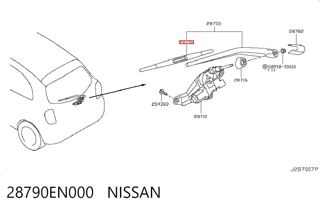 Pióro wycieraczki szyby tylnej do Renault Twingo I C06