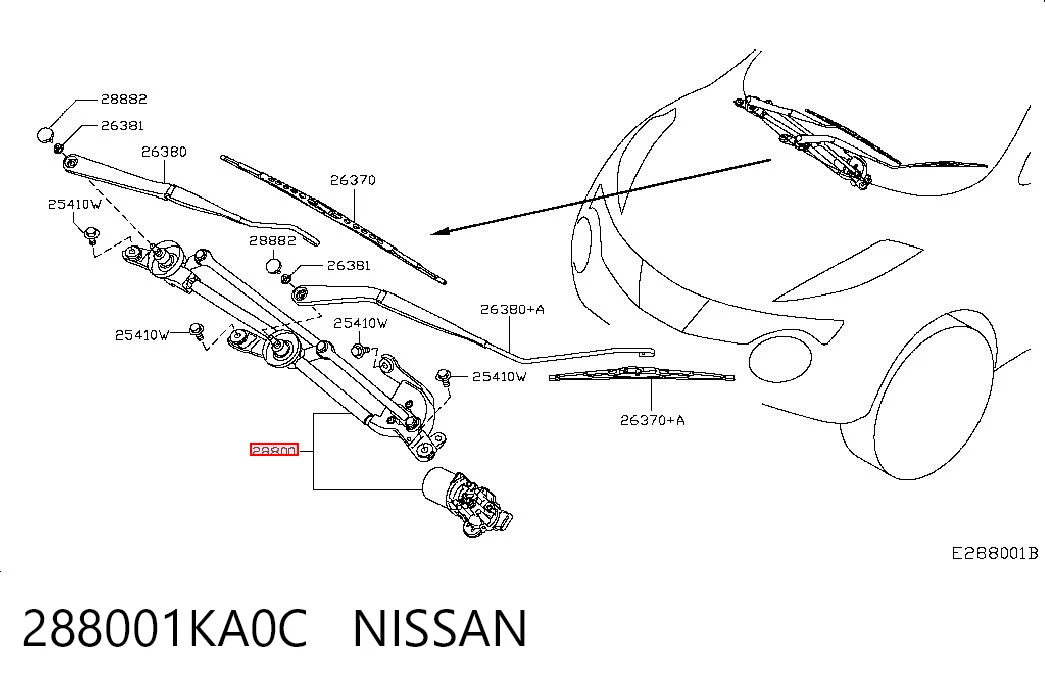 Mechanizm wycieraczek Nissan JUKE JPN hatchback (F15) (2010 - 2019) cena, od 82,13 USD