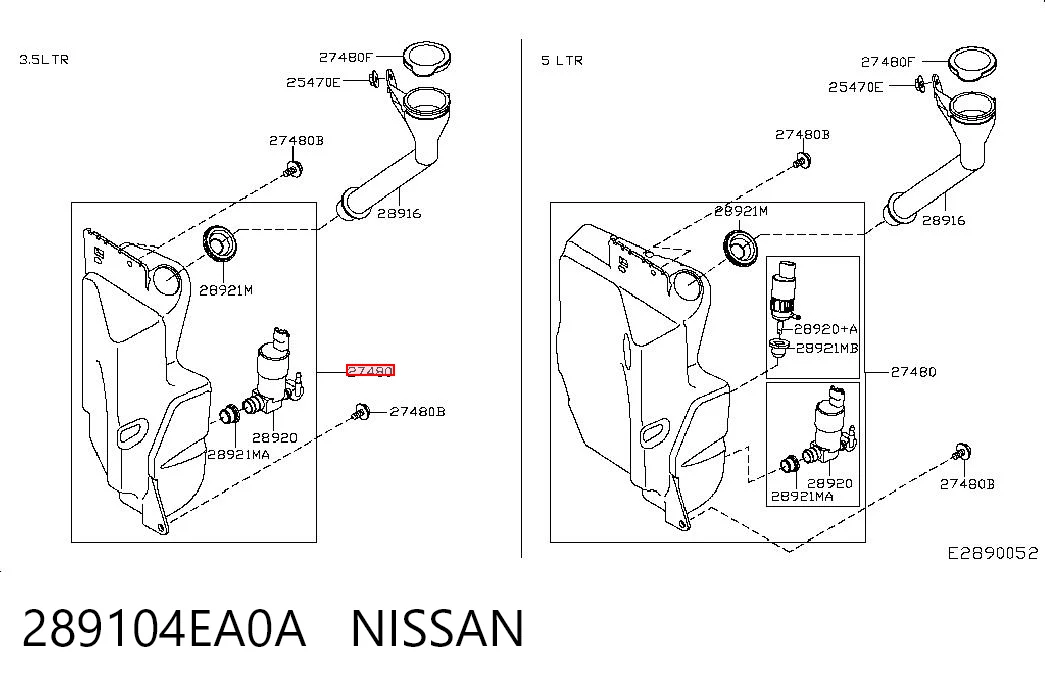 Zbiorniczek spryskiwacza szyb do Nissan Qashqai II J11