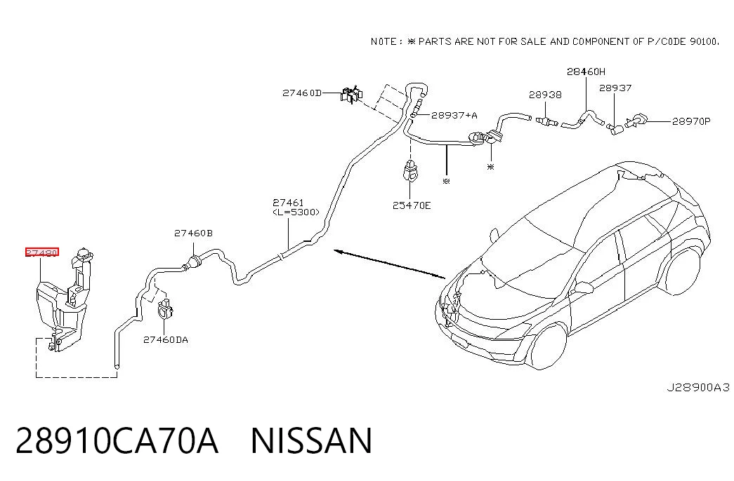 Zbiorniczek spryskiwacza szyb do Nissan Murano  Z50